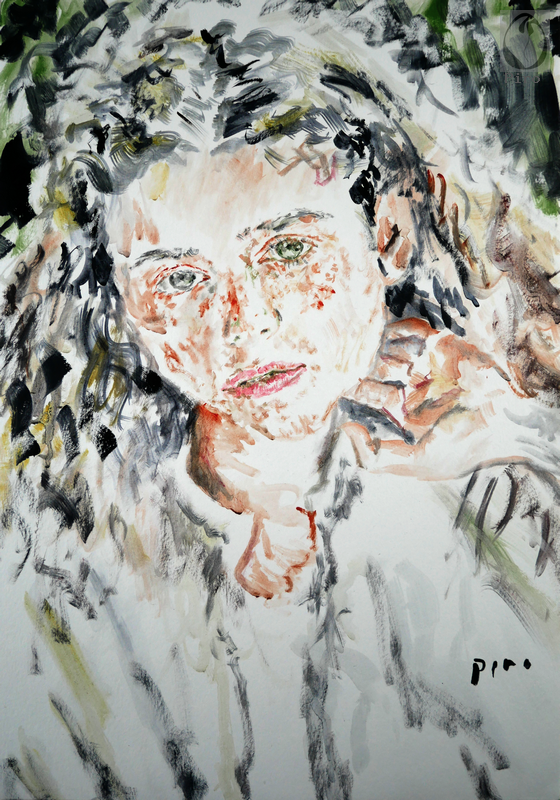 oil on paper - olio su carta di Piro